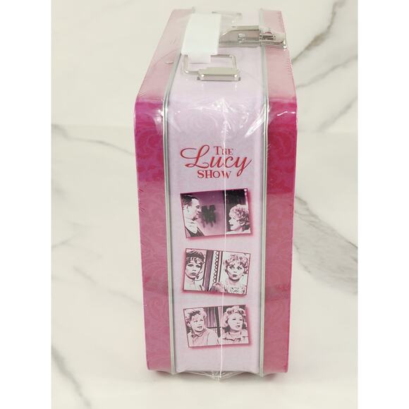 The Lucy Show Pink Tin Lunch Box New Sealed Included 2 DVD Lucille Ball 2009 - Picture 10 of 14